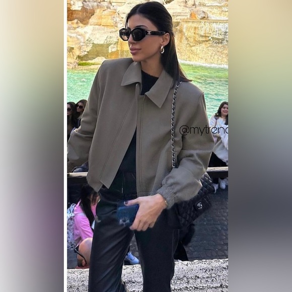 Zara topstitched pocket bomber - Picture 10 of 16